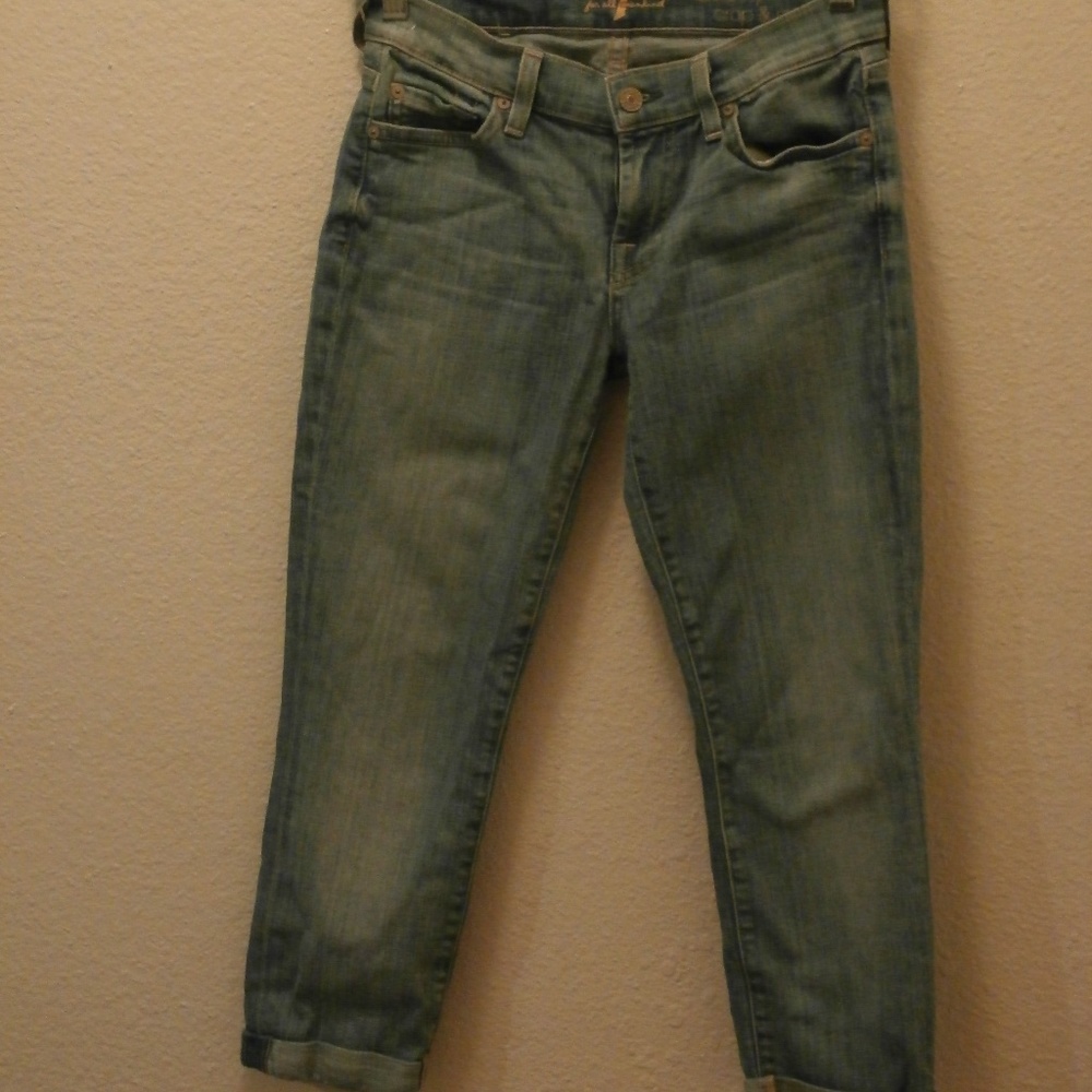 7 for all Mankind the skinny, crop and roll